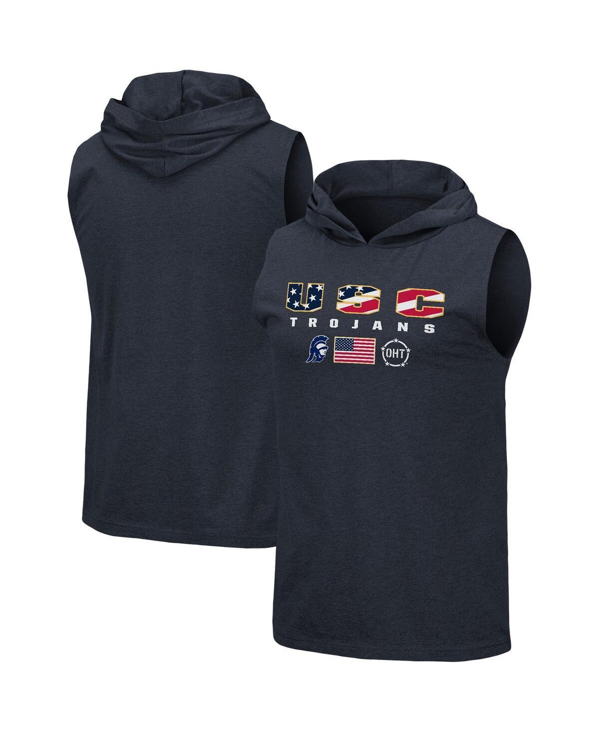 Men's Colosseum Navy Miami Hurricanes OHT Military Appreciation Americana Hoodie Sleeveless T-Shirt, Size: XL, Blue Product Image