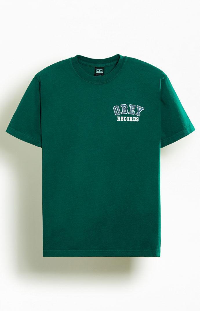 Obey Mens Records Heavyweight T-Shirt Product Image
