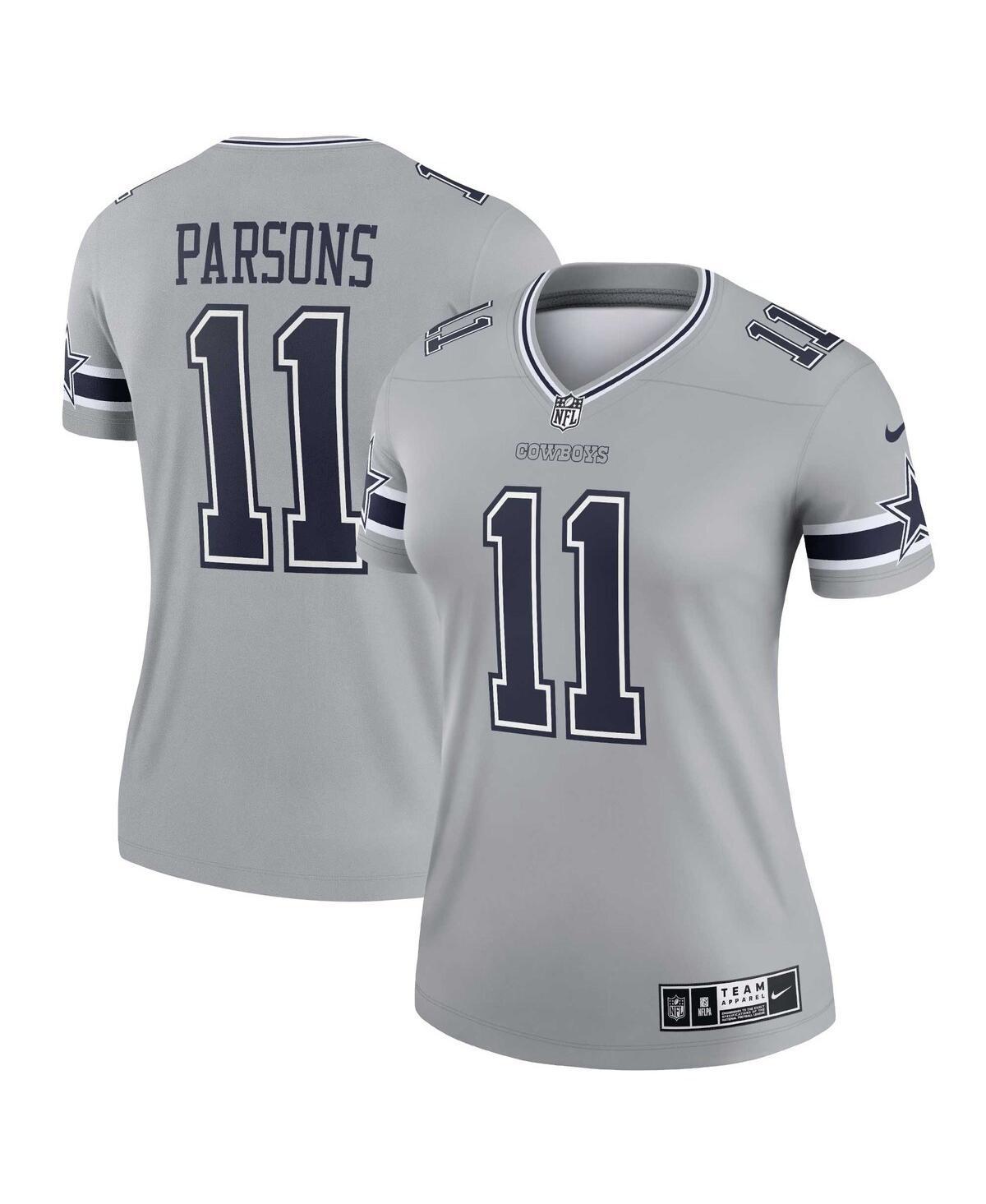 Women's Nike Micah Parsons Silver Dallas Cowboys Inverted Legend Jersey, Size: Small, Grey Product Image