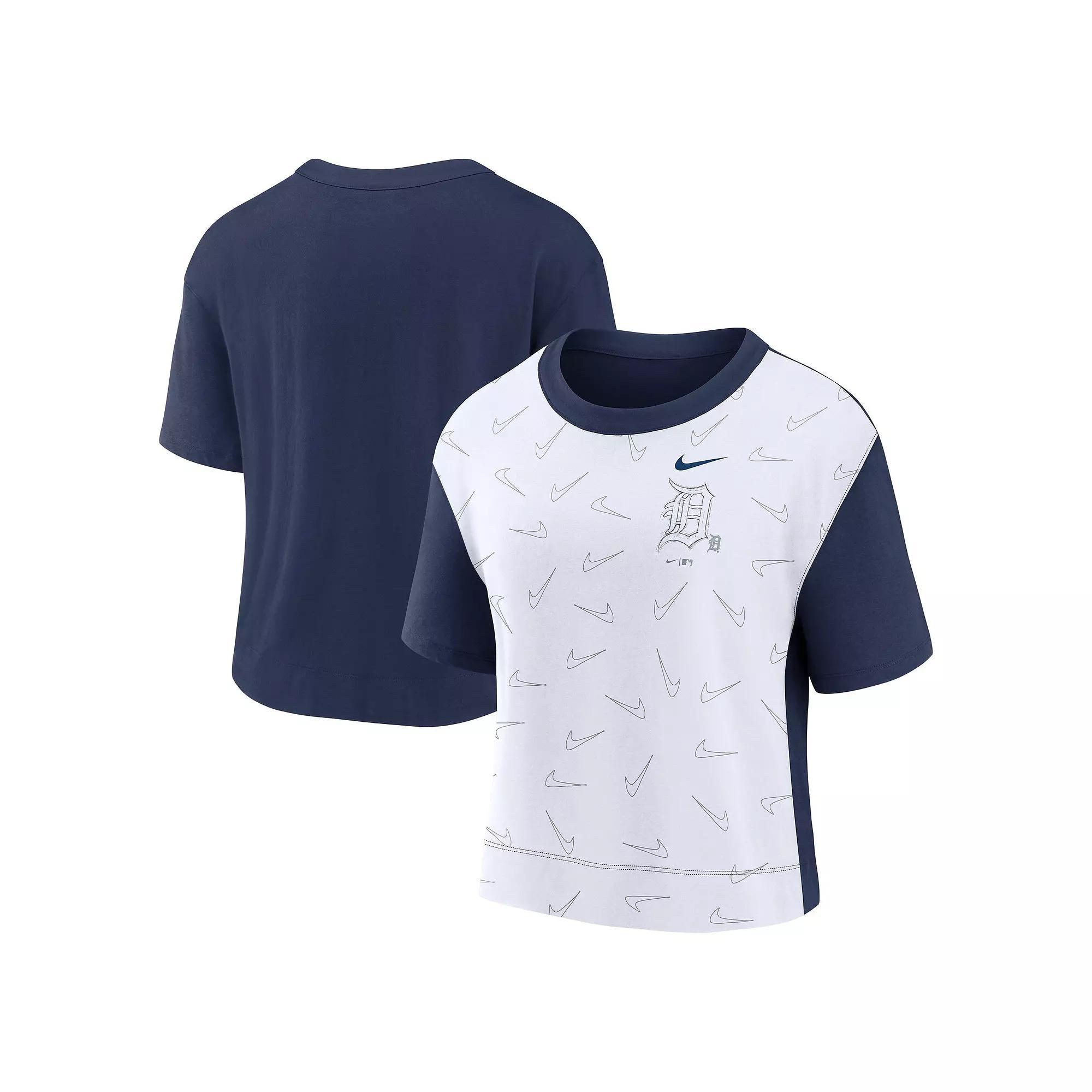 Women's Nike Royal/White Los Angeles Dodgers Line Up High Hip Fashion T-Shirt, Size: 2XL, Blue Product Image