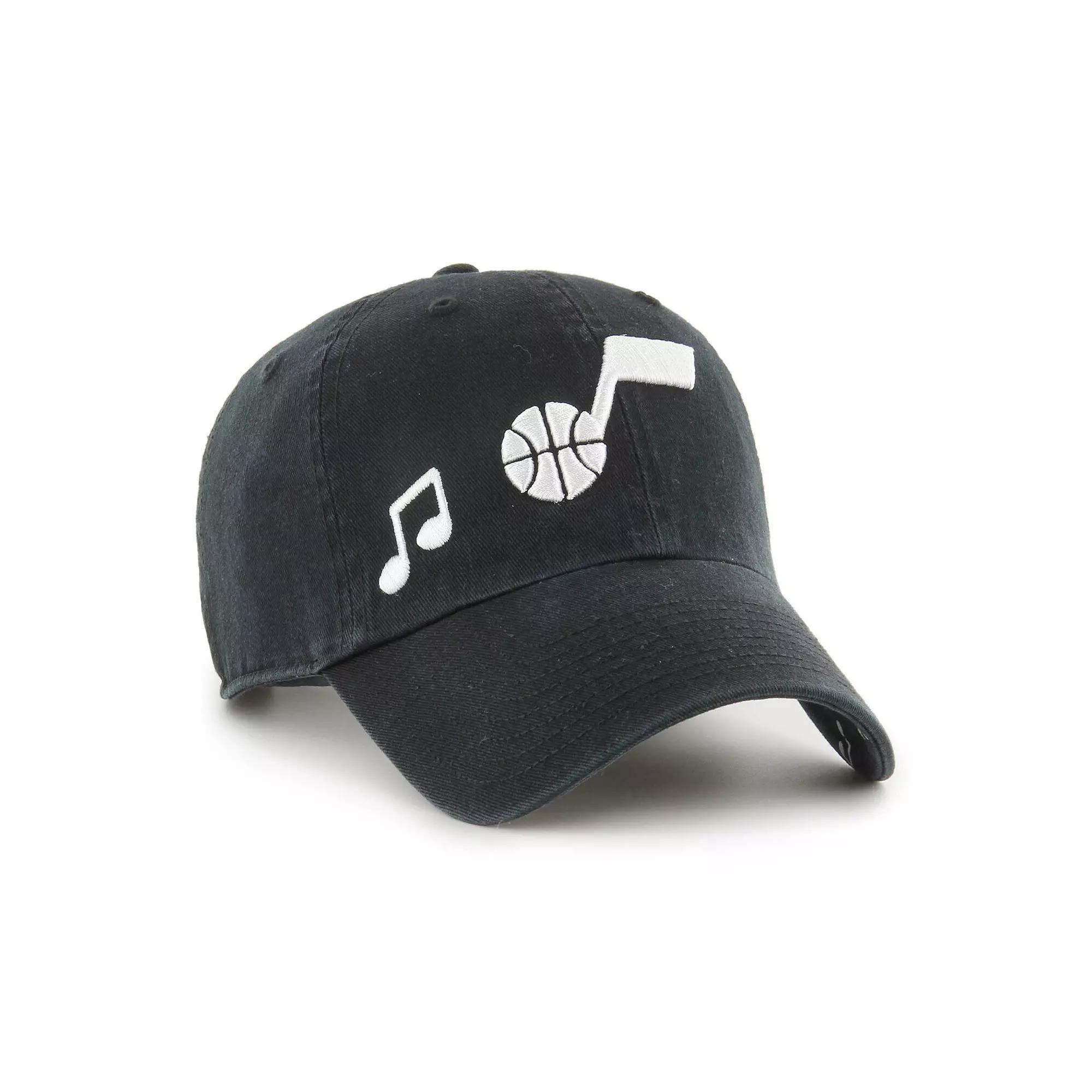 Womens 47 Black Utah Jazz Confetti Undervisor Clean Up Adjustable Hat Product Image