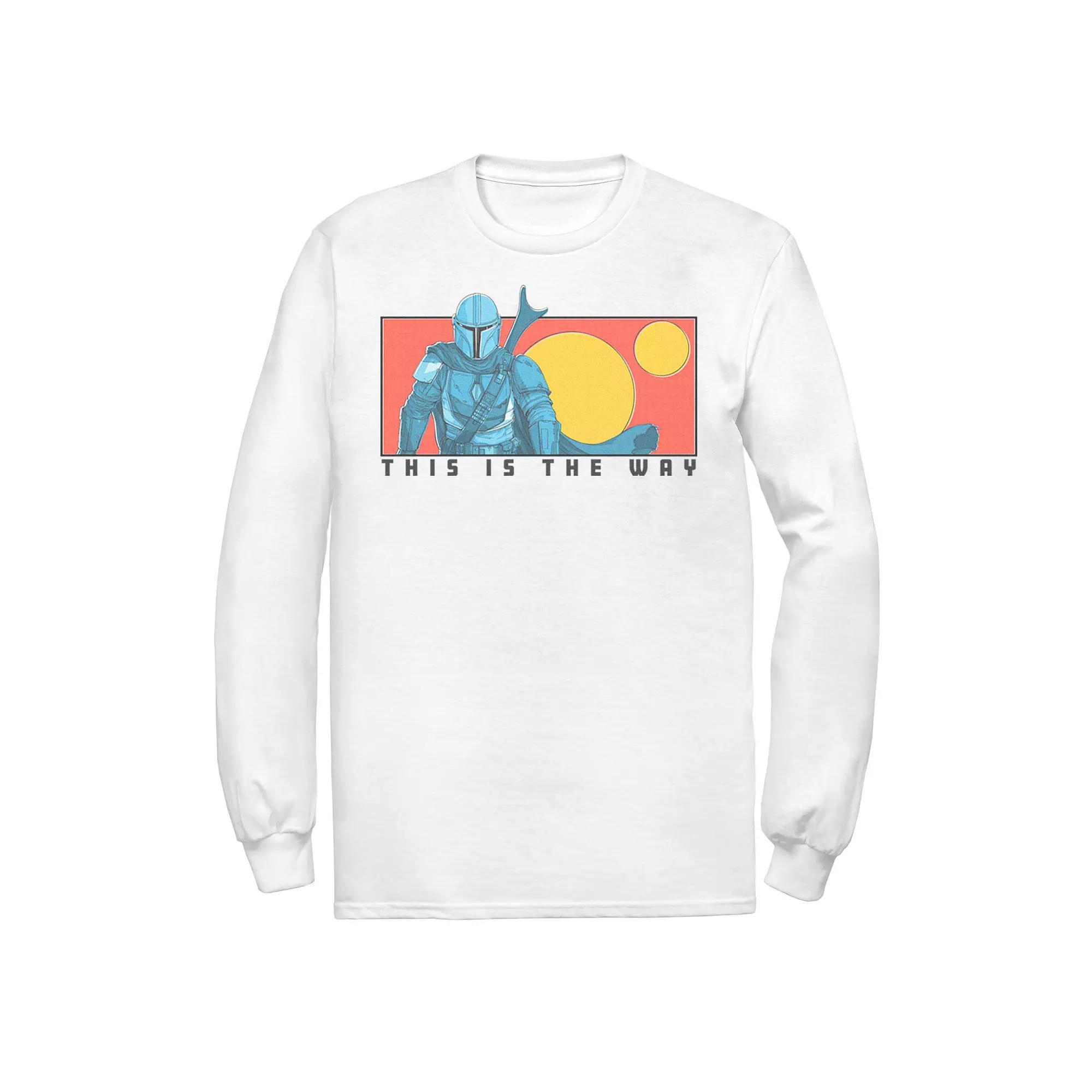 Men's Star Wars The Mandalorian This Is The Way Cartoon Panel Tee, Size: Medium, White Product Image