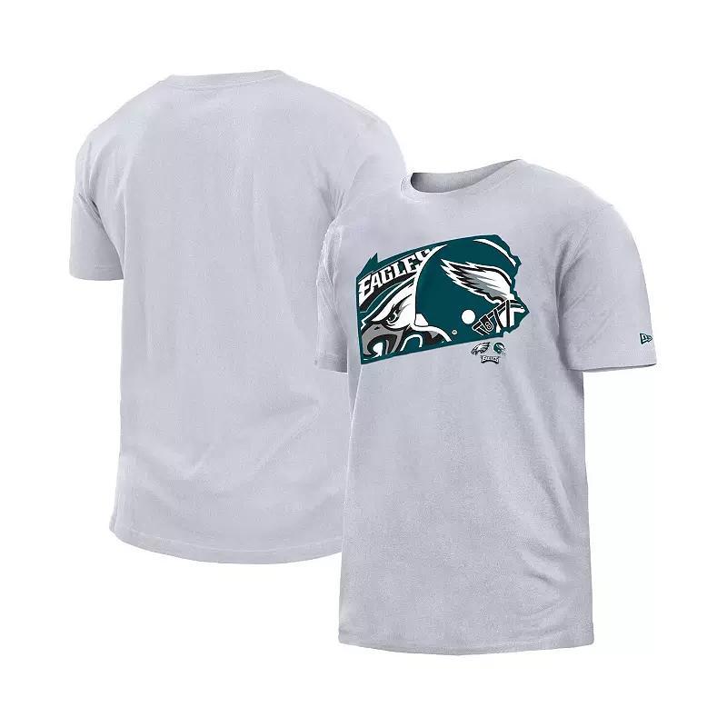 Men's New Era White Philadelphia Eagles Gameday State T-Shirt, Size: Small Product Image