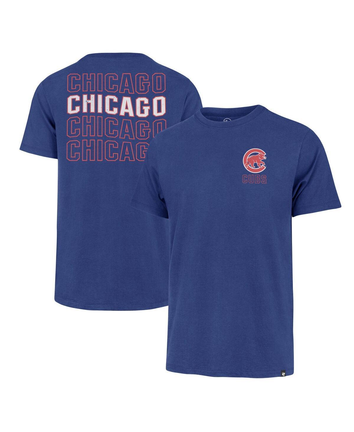 Men's '47 Royal Chicago Cubs Hang Back Franklin T-Shirt, Size: Large, Blue Product Image
