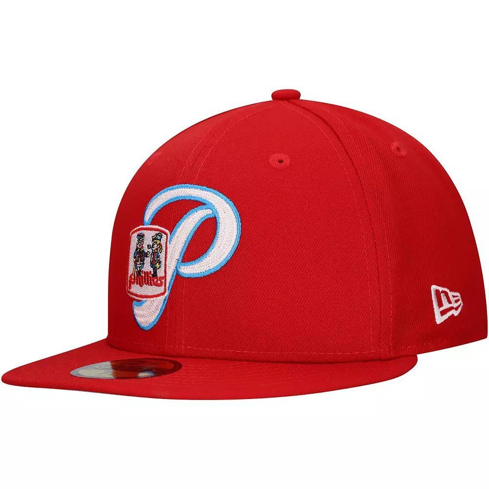 Men's New Era Red Philadelphia Phillies  Duo Logo 2.0 59FIFTY Fitted Hat, Size: 7 1/8 Product Image