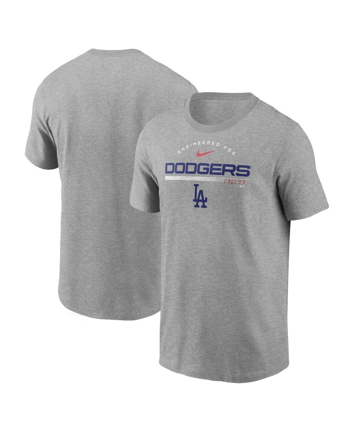 Men's Nike Heather Gray Los Angeles Dodgers Team Engineered Performance T-Shirt, Size: Small, Grey Product Image
