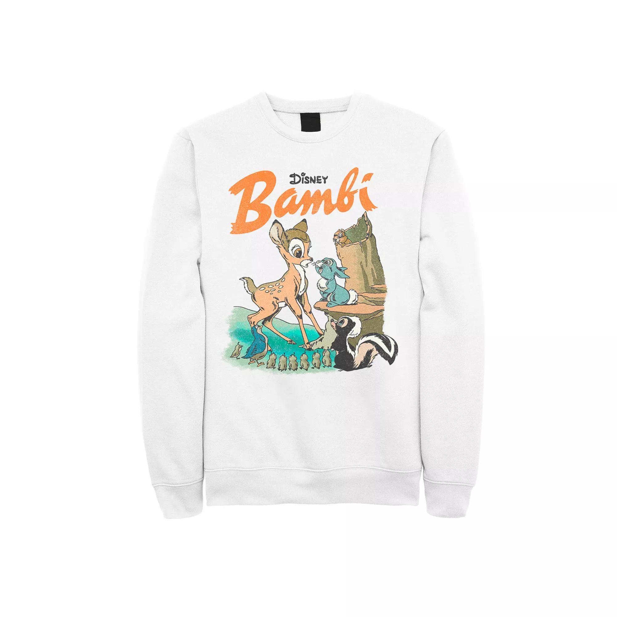 Disney's Bambi Men's Vintage Scene Sweatshirt, Size: XXL, White Product Image