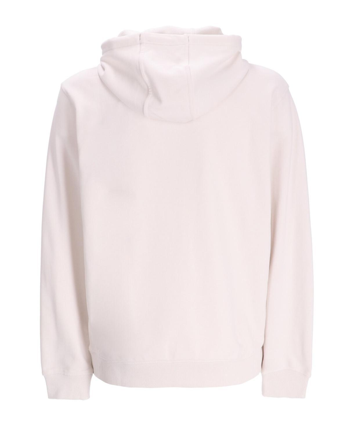 HUGO BOSS Logo-print Cotton Hoodie In White Product Image