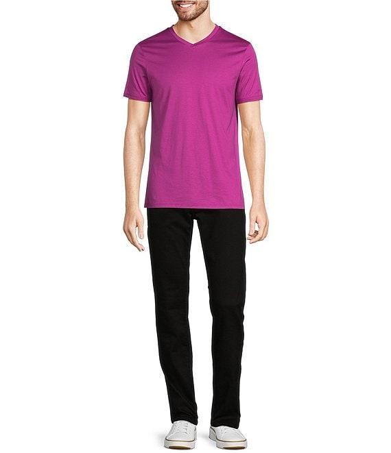 Murano Liquid Luxury Slim-Fit Short-Sleeve V-Neck T-Shirt Product Image