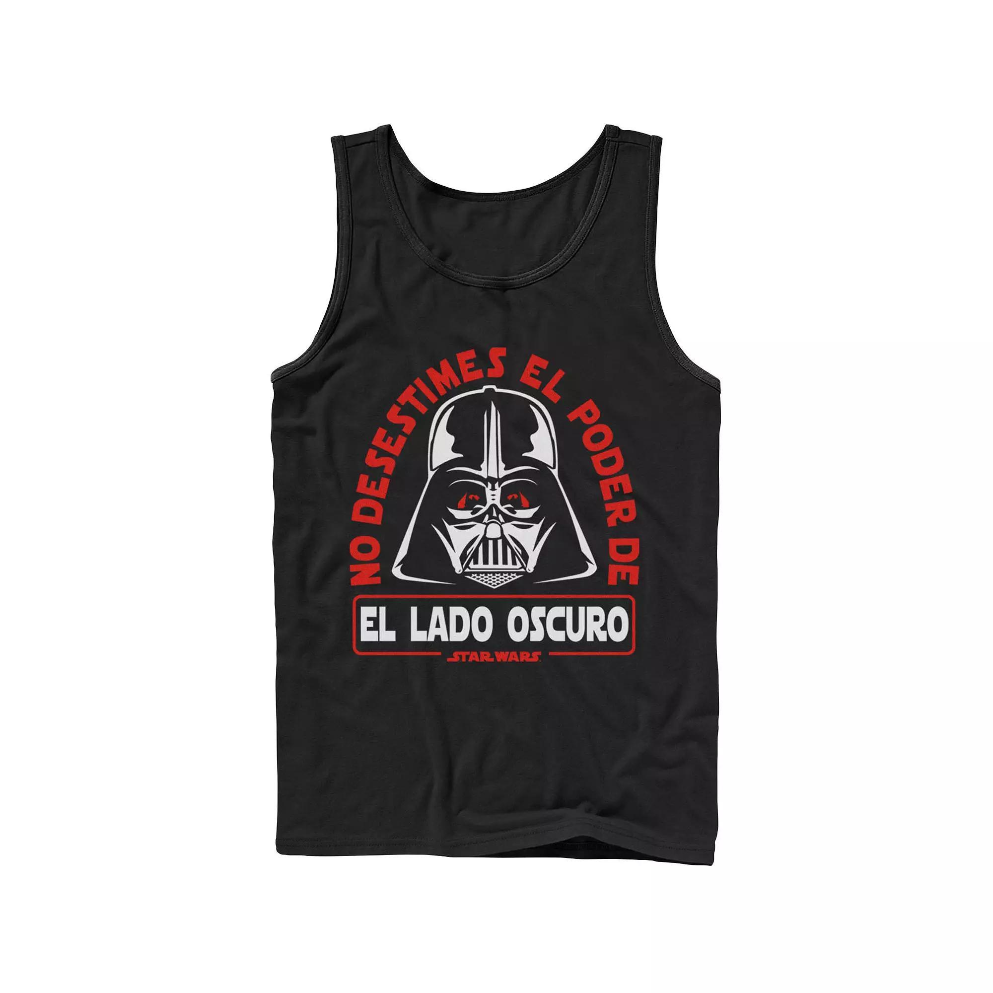 Men's Star Wars No Desestimes El Poder Poder De El Lad Oscuro Tank Top, Size: Large, Black Product Image