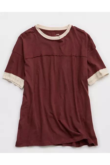 Aerie Crew Oversized Boyfriend T-Shirt Women's Product Image