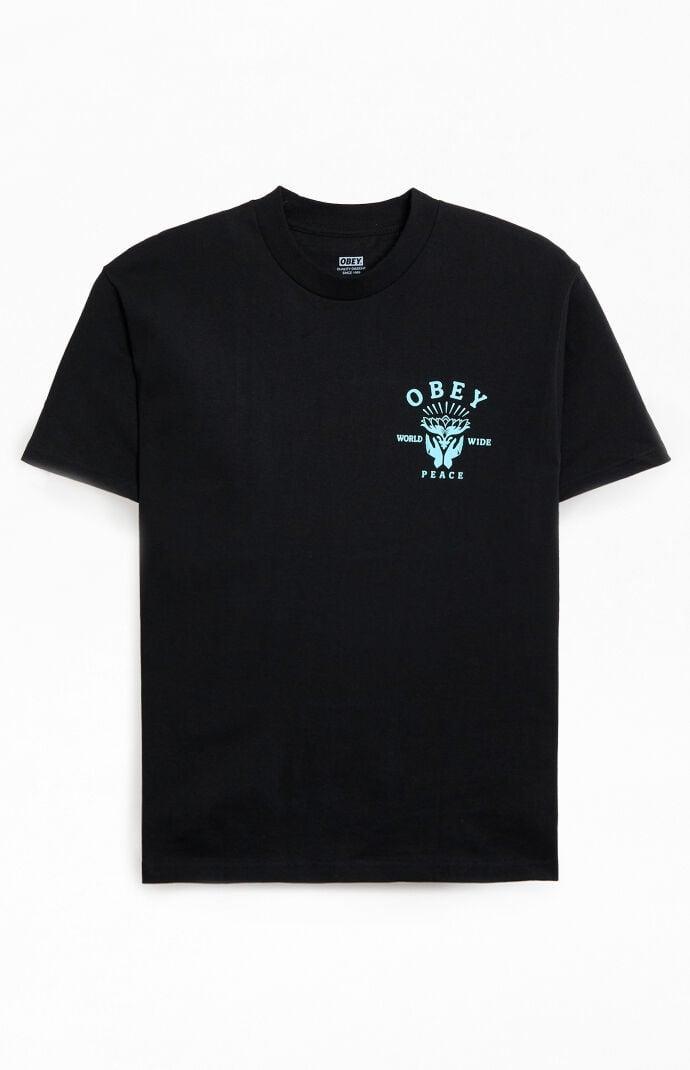 Obey Men's Lotus With Hands T-Shirt Product Image