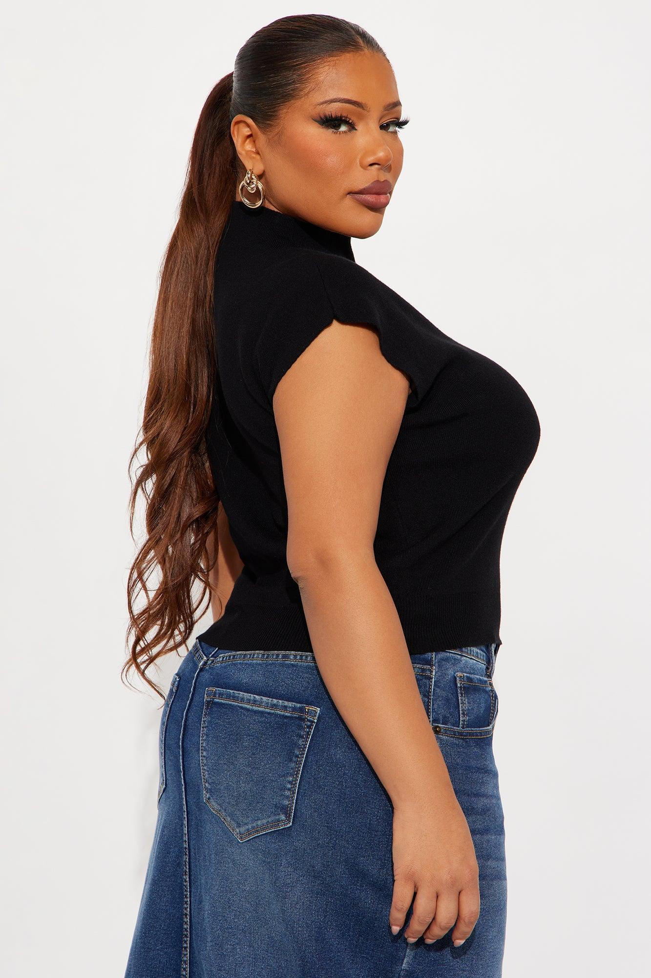 The Florence Vest Top - Black Product Image