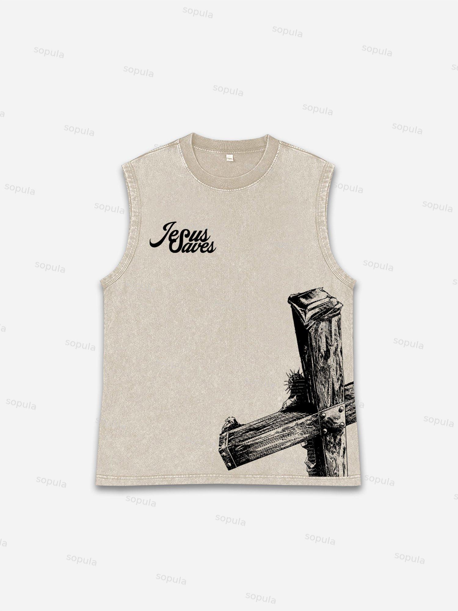 Jesus Saves Graphic Tank Top Product Image