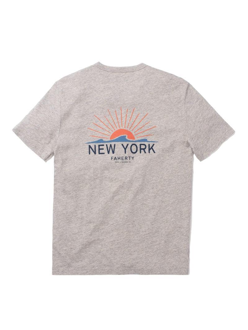 New York Short-Sleeve Crew T-Shirt - Grey Heather Product Image