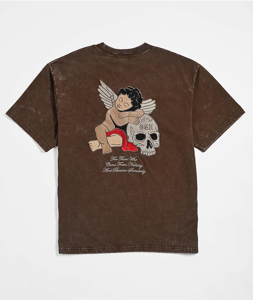 DGK Represent Heavyweight Brown Wash T-Shirt Product Image