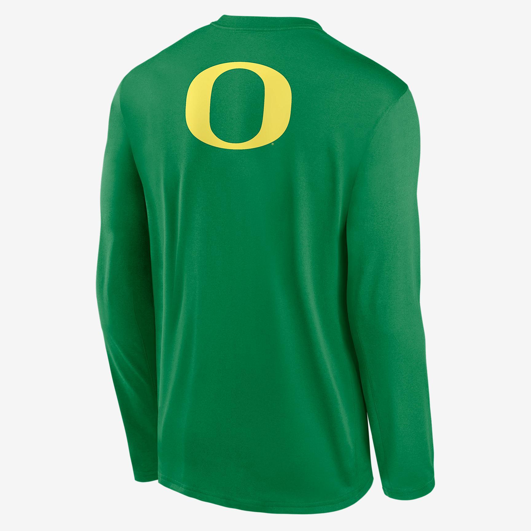 Oregon Primetime Legend 2-Hit Men's Nike Dri-FIT College Long-Sleeve T-Shirt Product Image