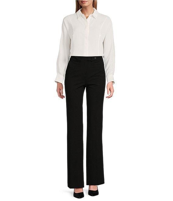 Investments Dolman Long Sleeve Button Front Point Collar Blouse Product Image