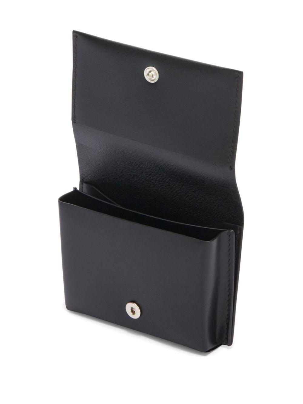 JIL SANDER Logo-print Leather Cardholder In Black Product Image