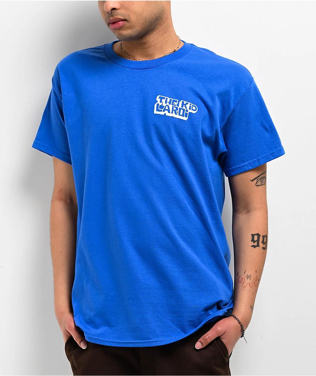 The Kid LAROI Clown Face Logo Blue T-Shirt Product Image