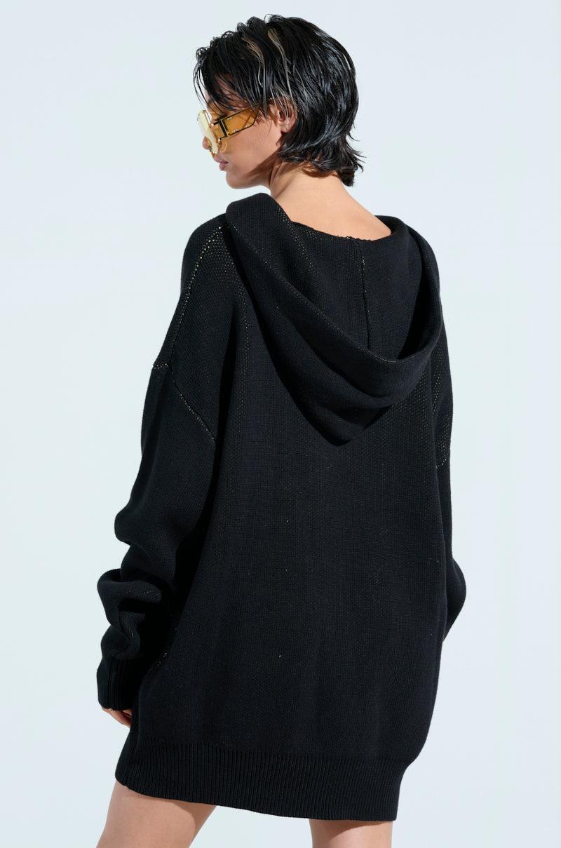HARD TO PLEASE OVERSIZED HOODED SWEATER Product Image