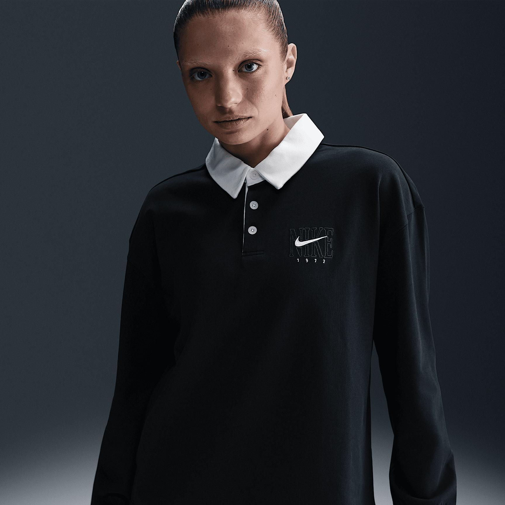Nike Sportswear Essential Women's Oversized Long-Sleeve Polo Product Image