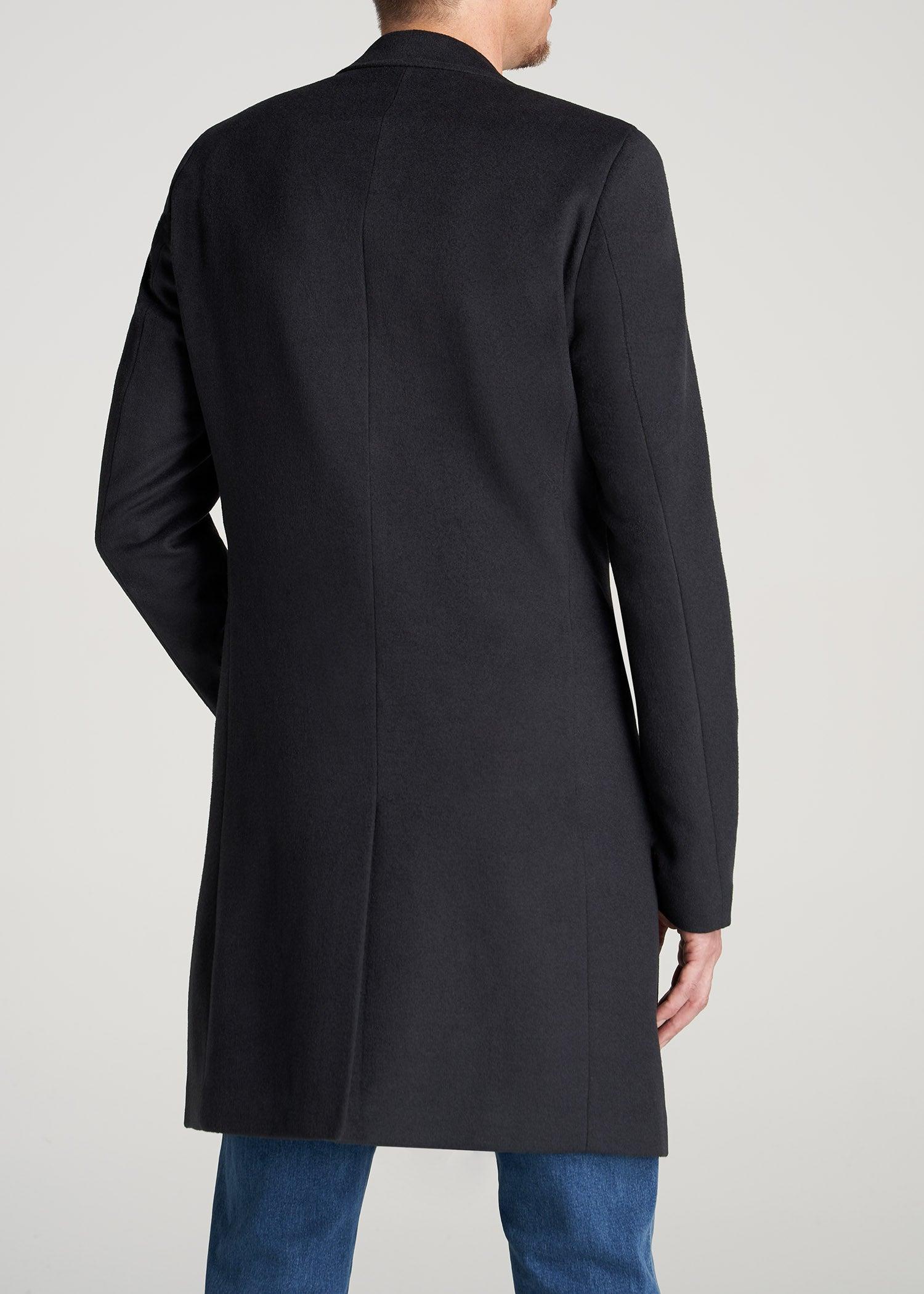 Wool Coat for Tall Men in Charcoal Mix Product Image