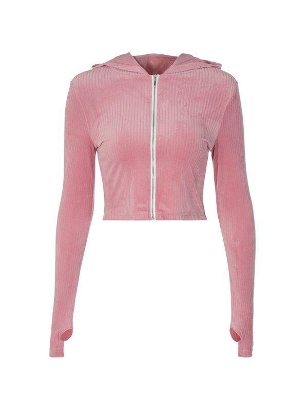 Velvet Cami Hoodie Set Product Image