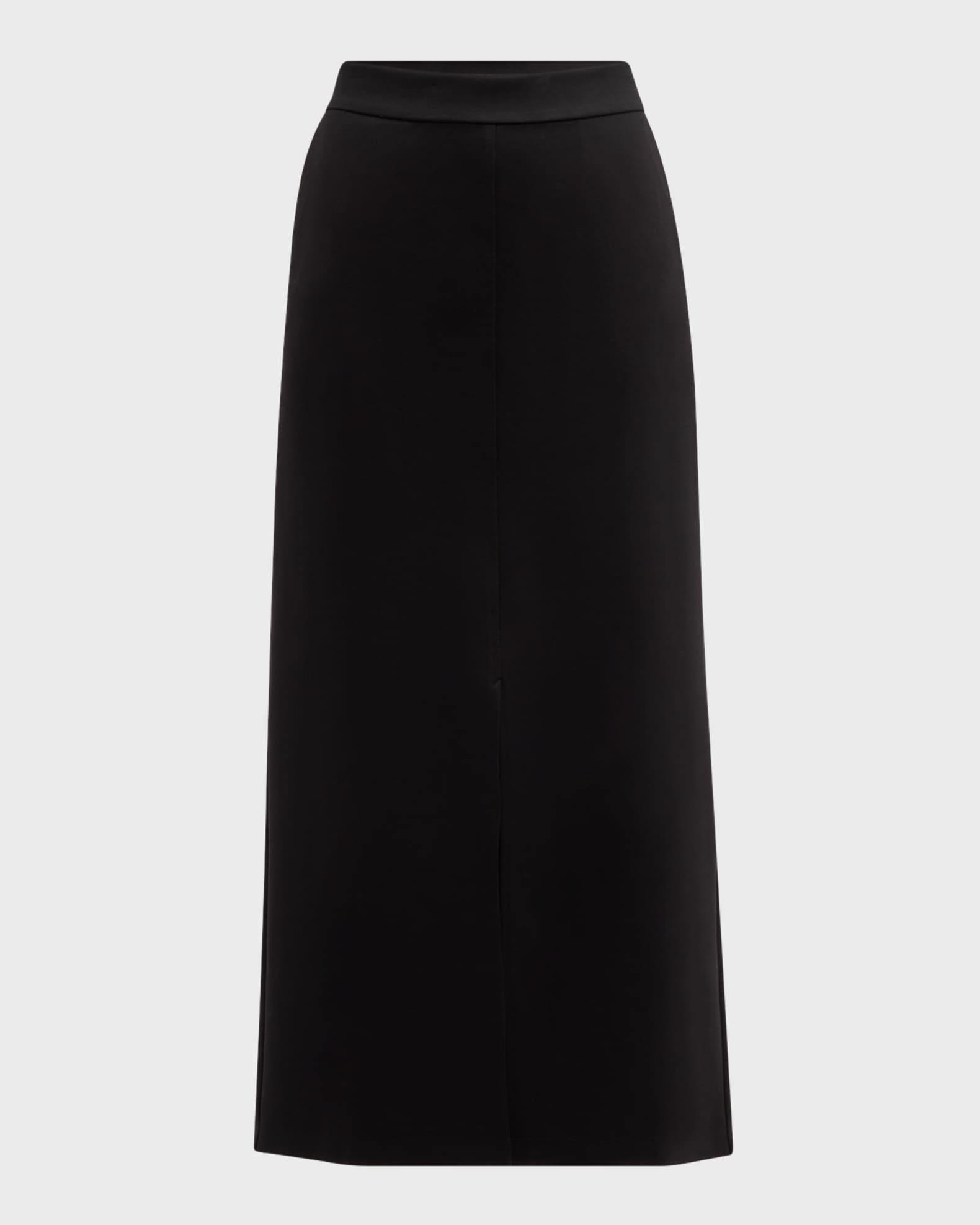 Straight Front-Slit Flex Ponte Maxi Skirt Product Image