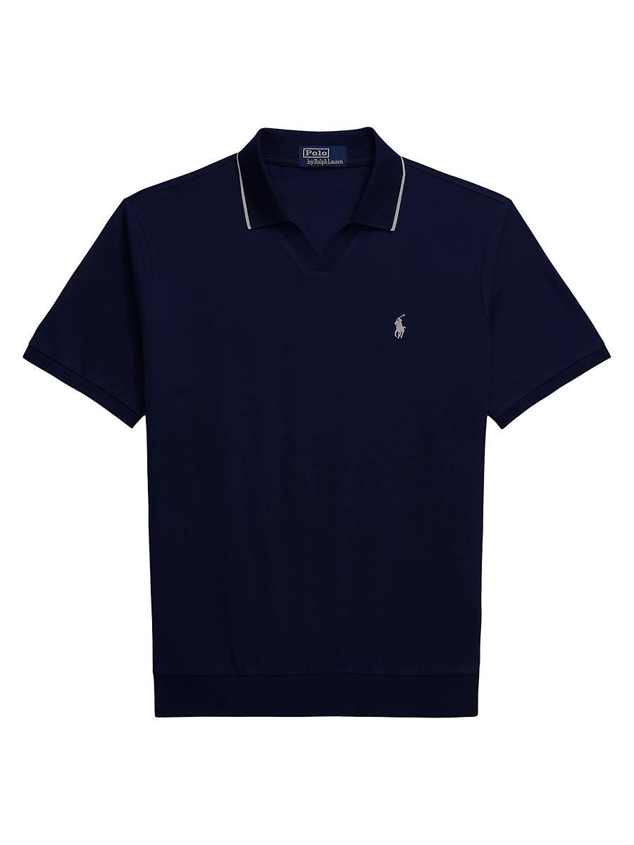 Mens Jacquard Mesh Polo Shirt Product Image