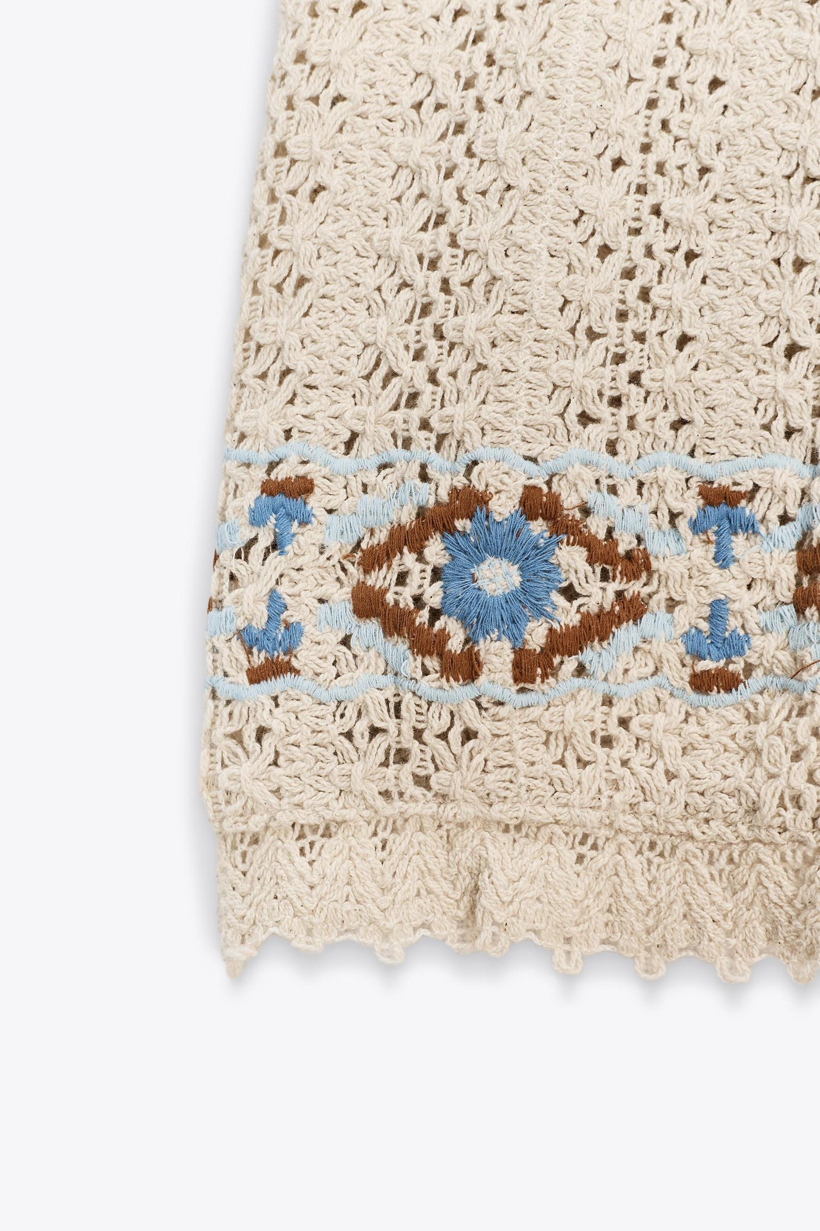 EMBROIDERED CROCHET TOP Product Image
