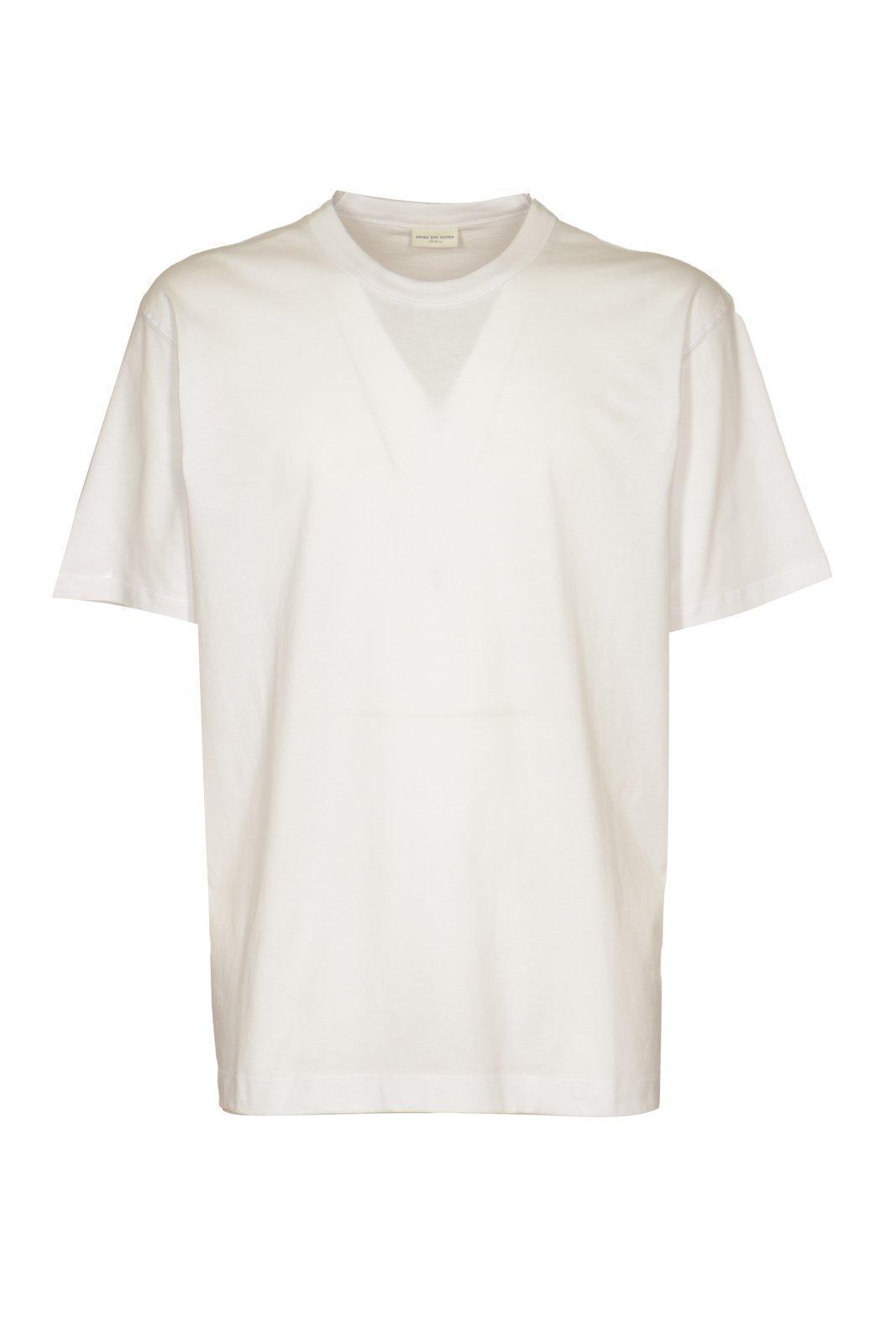DRIES VAN NOTEN Short-sleeved Crewneck T-shirt In White Product Image