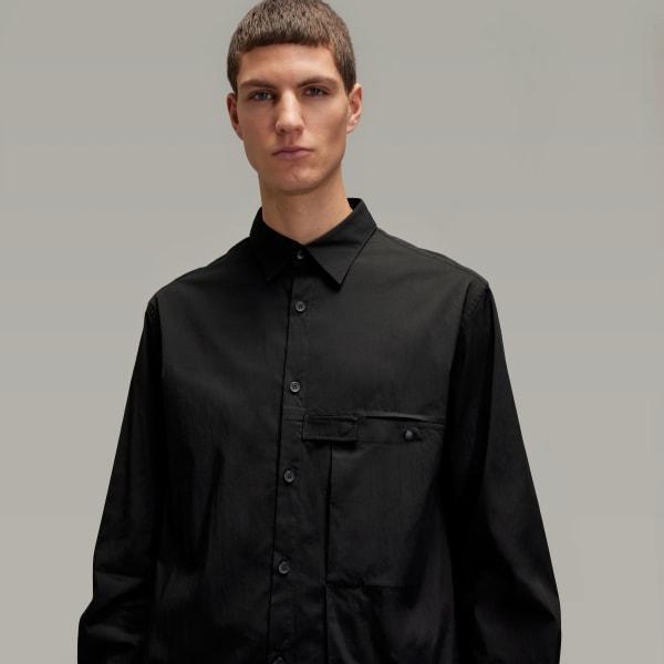 adidas Y-3 Pleated Pocket Shirt Core White M Mens Product Image