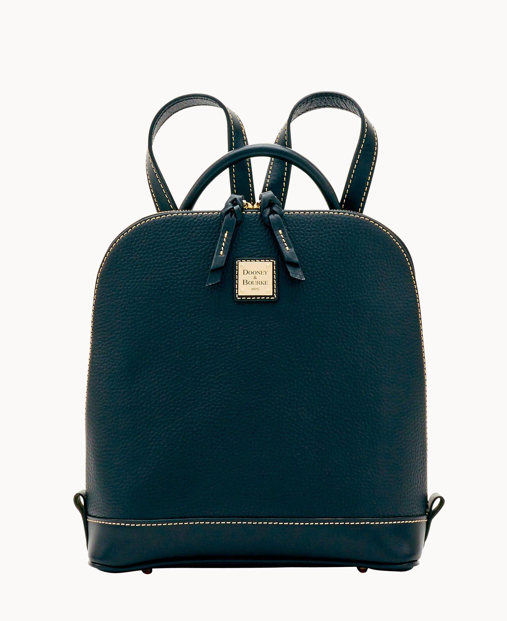 Dooney & Bourke Womens Pebble Grain Zip Pod Leather Backpack in Black Product Image