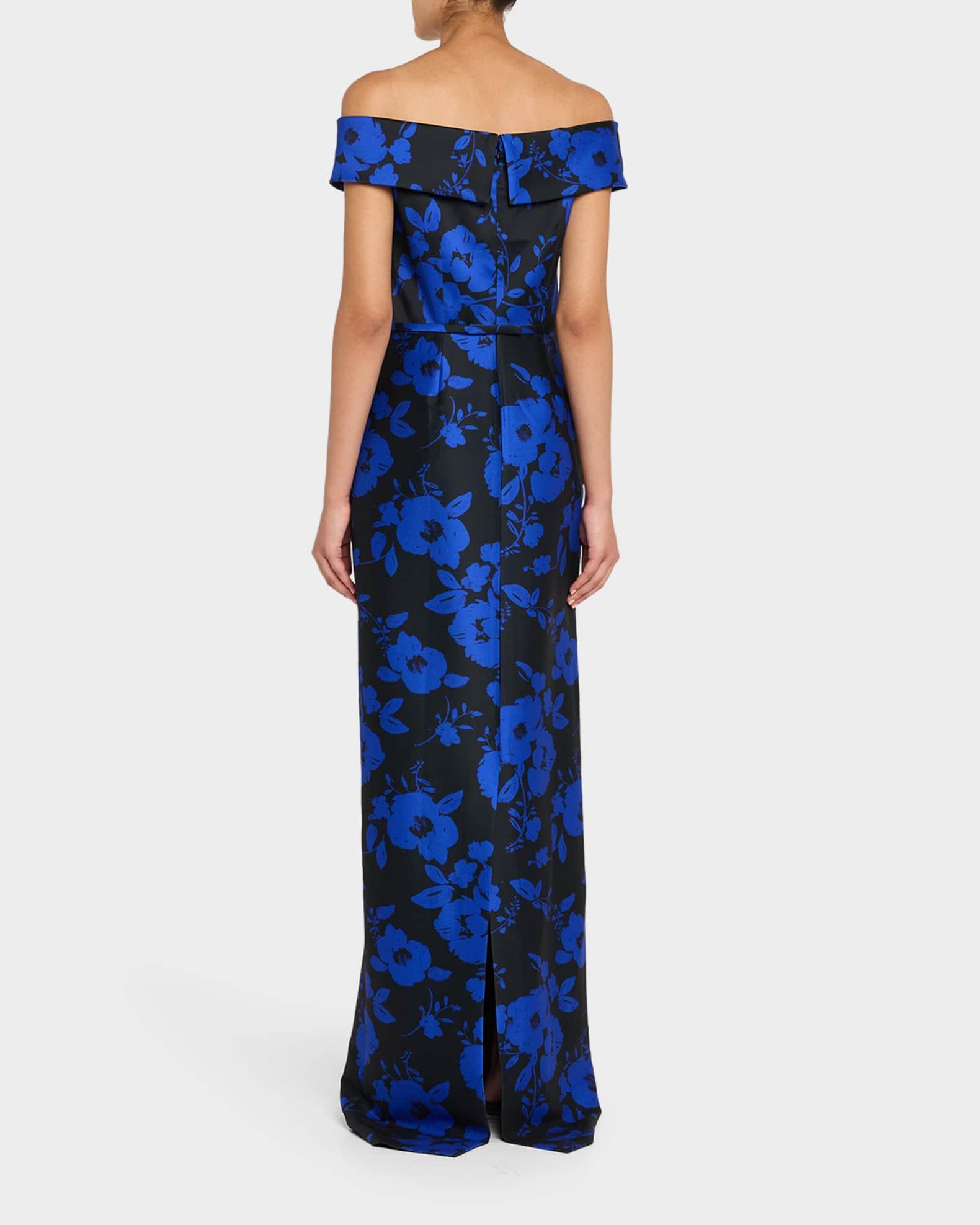 Off-Shoulder Mikado Column Gown Product Image
