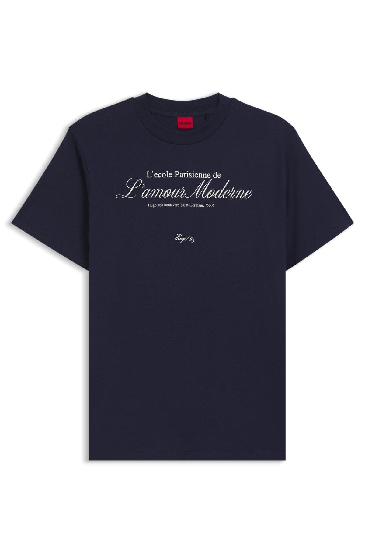 Cotton-jersey T-shirt with cassette-tape graphic print Product Image