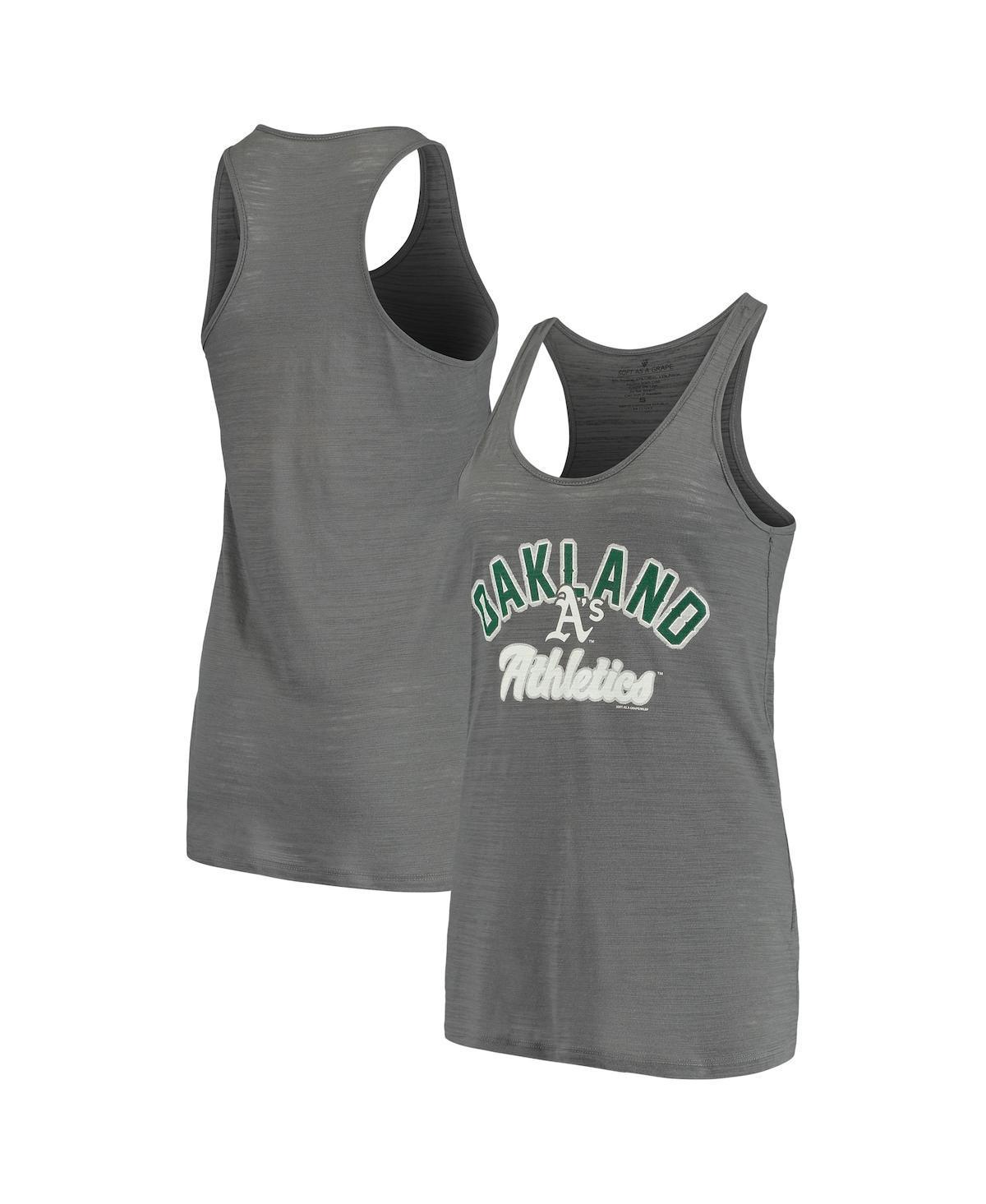 Women's Soft as a Grape Charcoal Oakland Athletics Multi-Count Tank Top, Size: Small Product Image