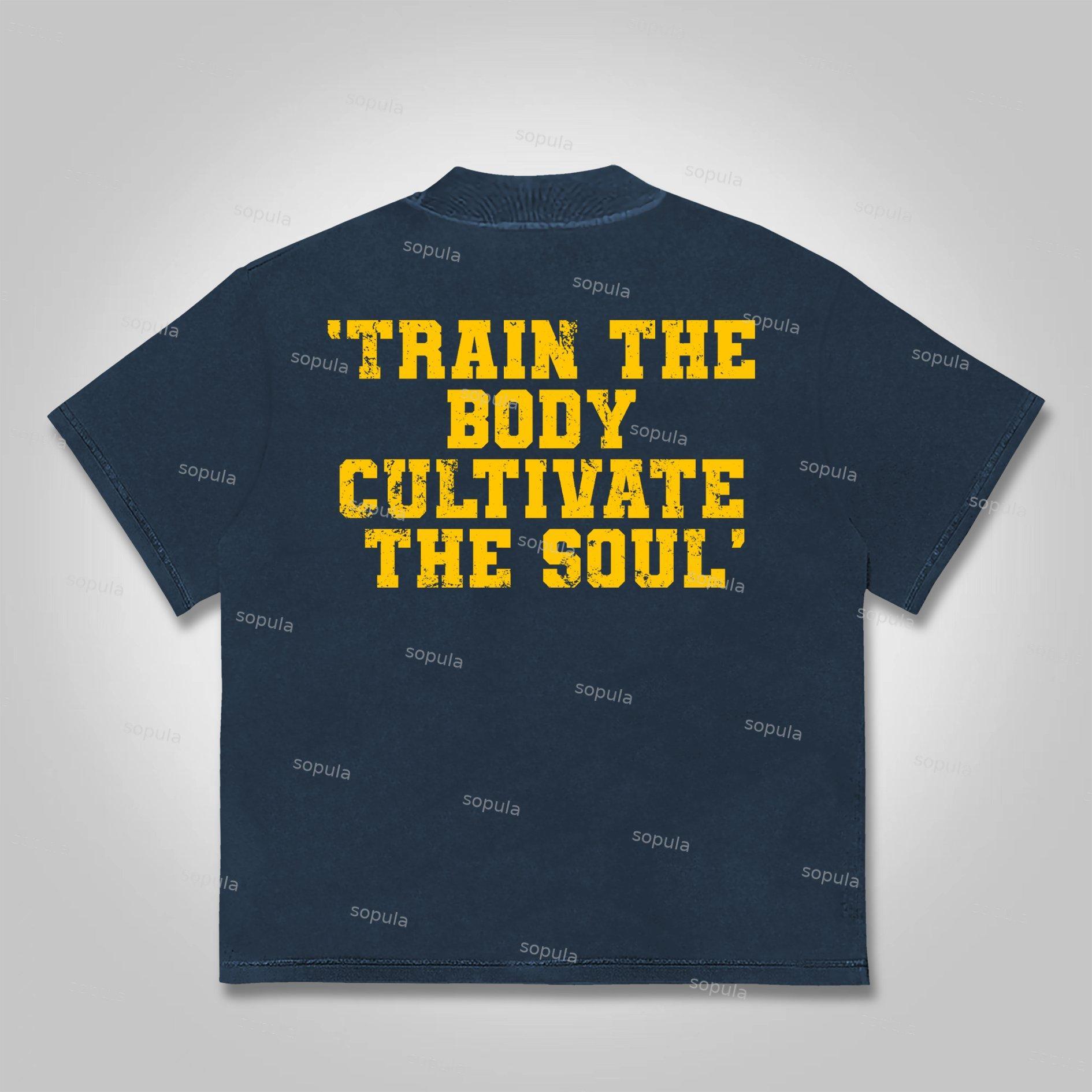 Sopula The Lord Spots Me Vintage God Gym Graphics Cotton T-Shirt Product Image