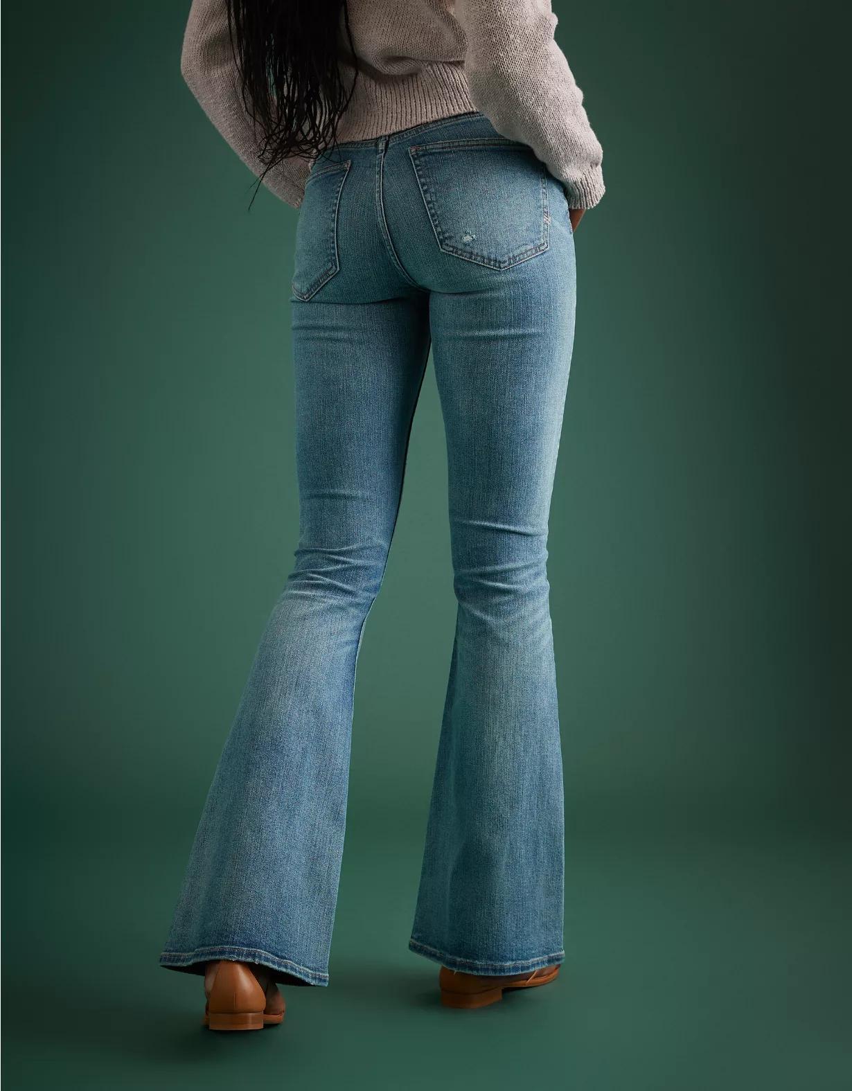 AE77 Premium High-Waisted Flare Jean Product Image