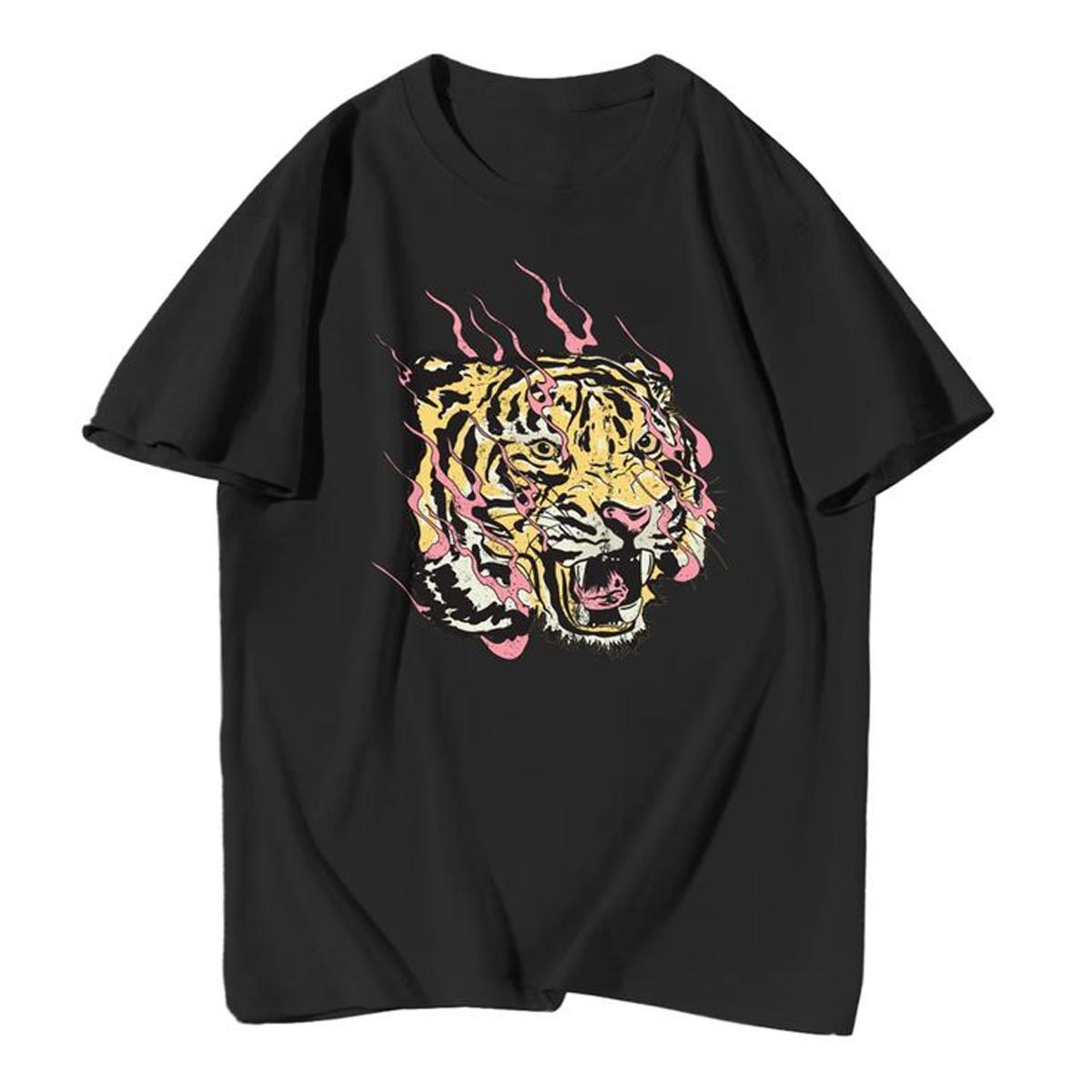 Udear Tiger Round Neck T-Shirt Product Image