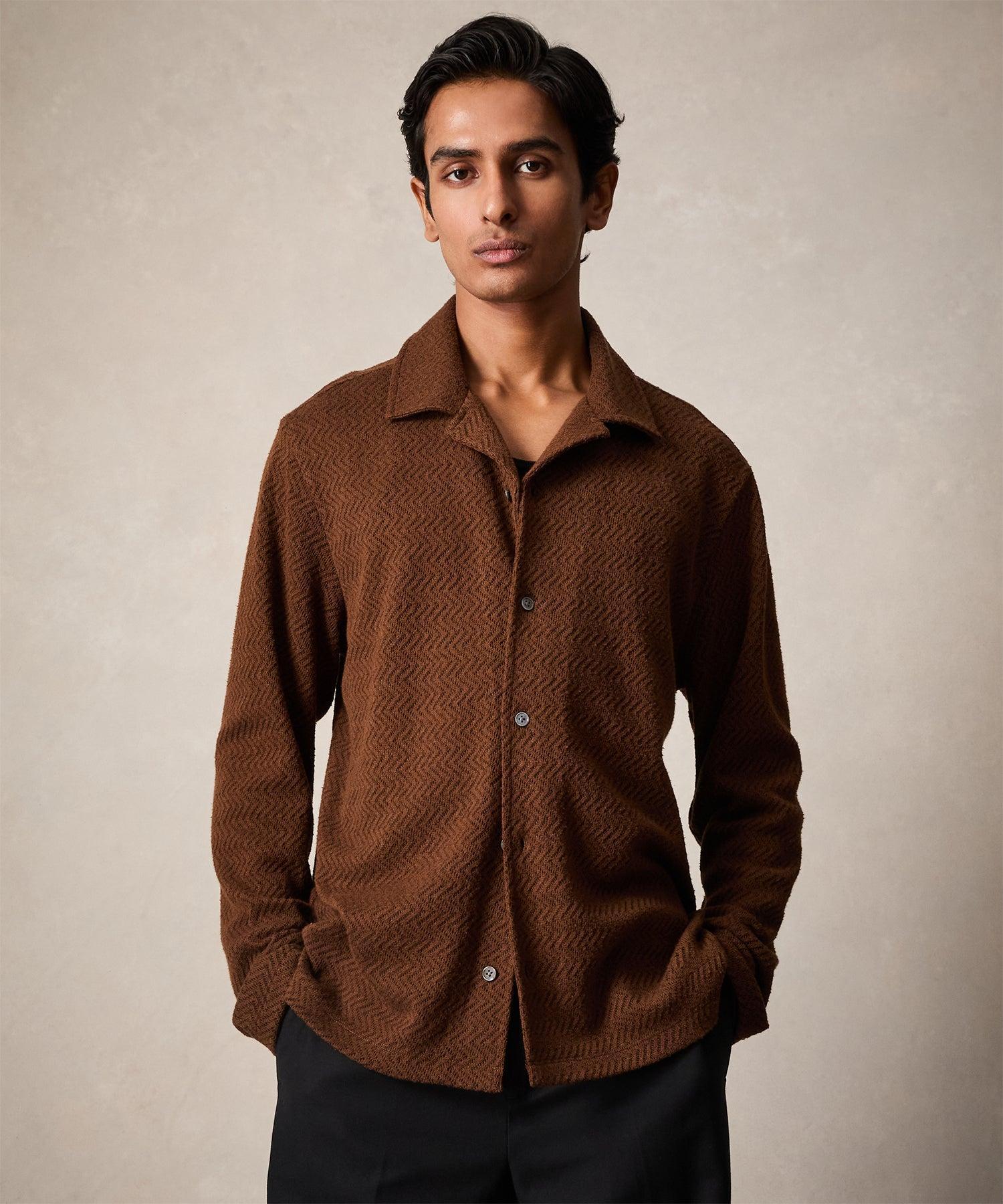 Zigzag Knit Shirt Product Image