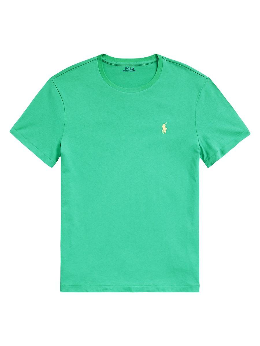 Mens Custom-Slim-Fit Jersey Crewneck T-Shirt Product Image