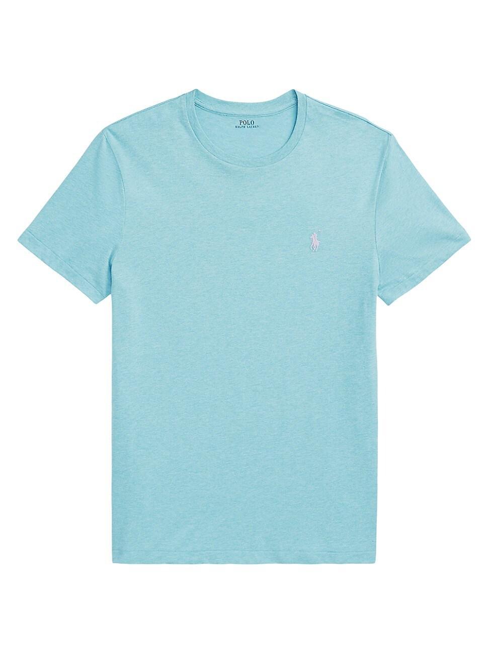 Mens Custom-Slim-Fit Jersey Crewneck T-Shirt Product Image