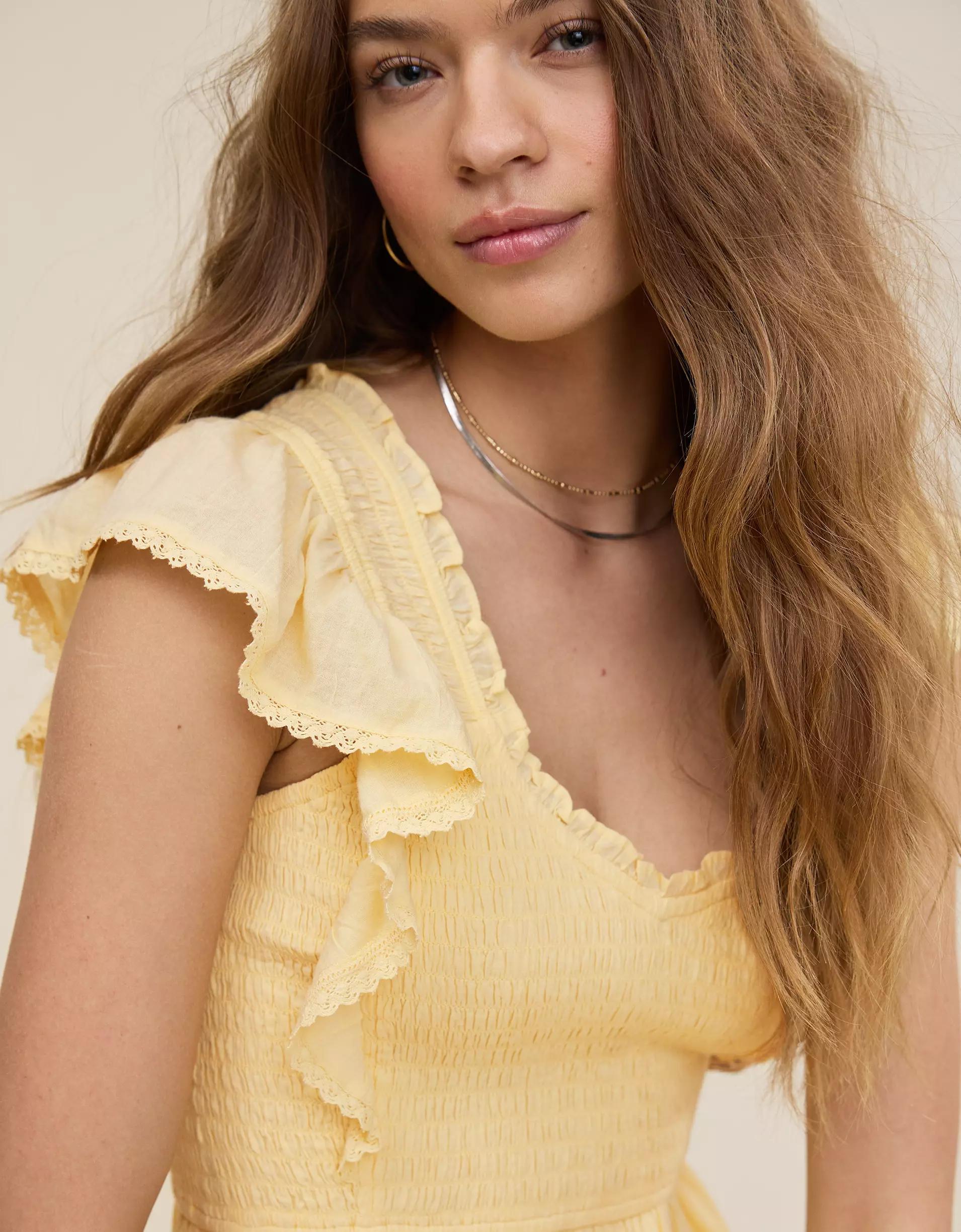 Aerie Ruffle Maxi Dress Product Image