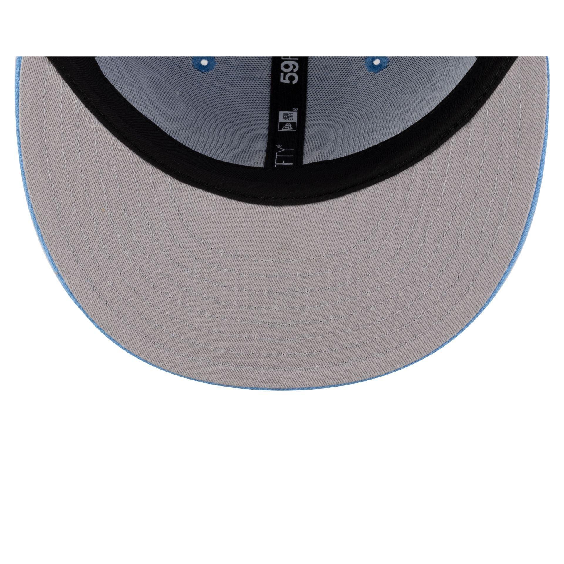 Oilers Basic Sky Blue 59FIFTY Fitted Hat Male Product Image