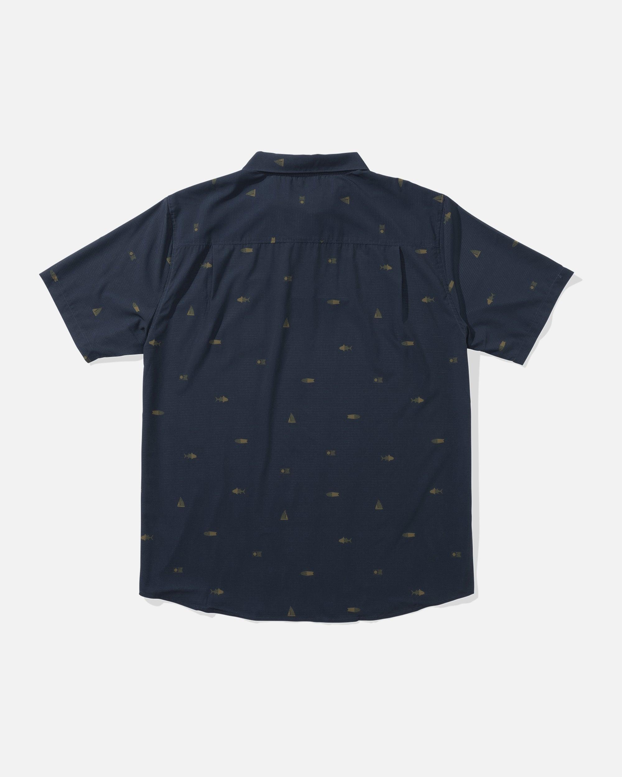 Mayday Perforated Tech Polo - Navy Male Product Image