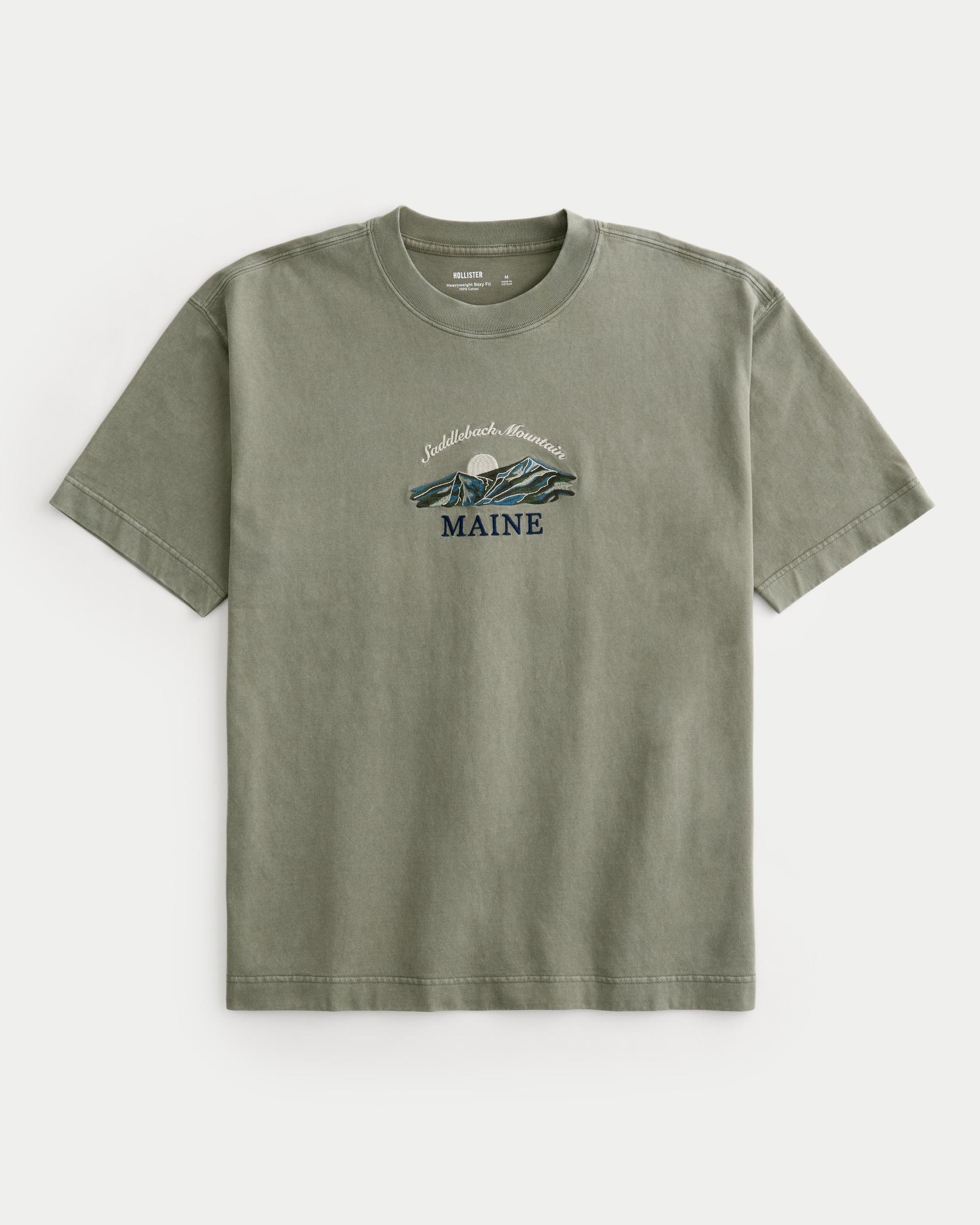 Boxy Heavyweight Maine Graphic Tee Product Image