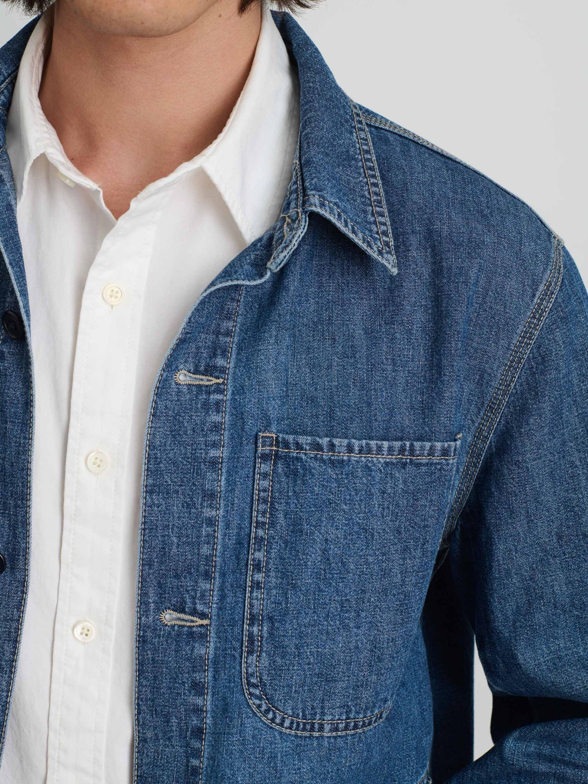 Shirt Jacket In Lightweight Denim Product Image
