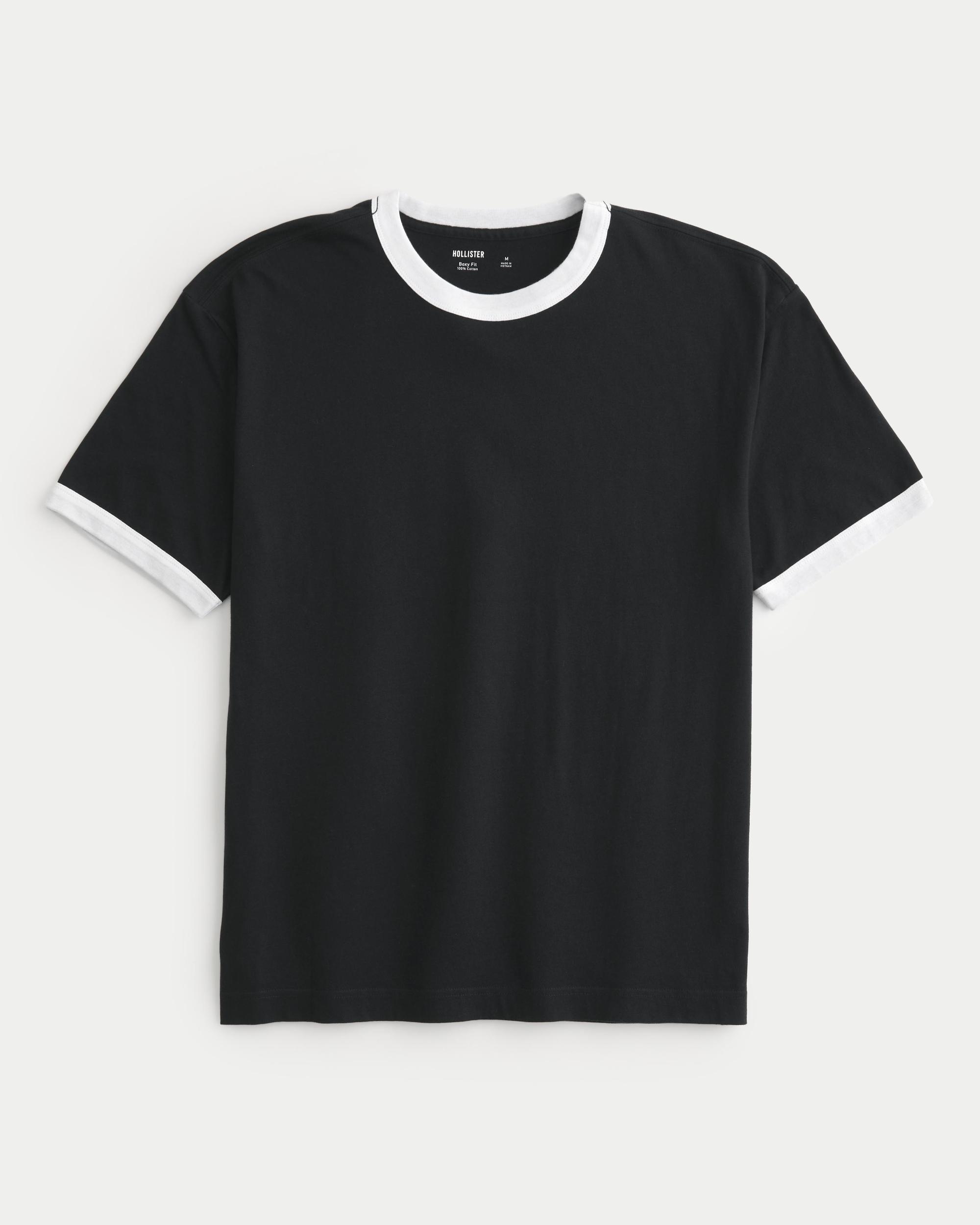 Boxy Varsity Graphic Ringer T-Shirt Product Image