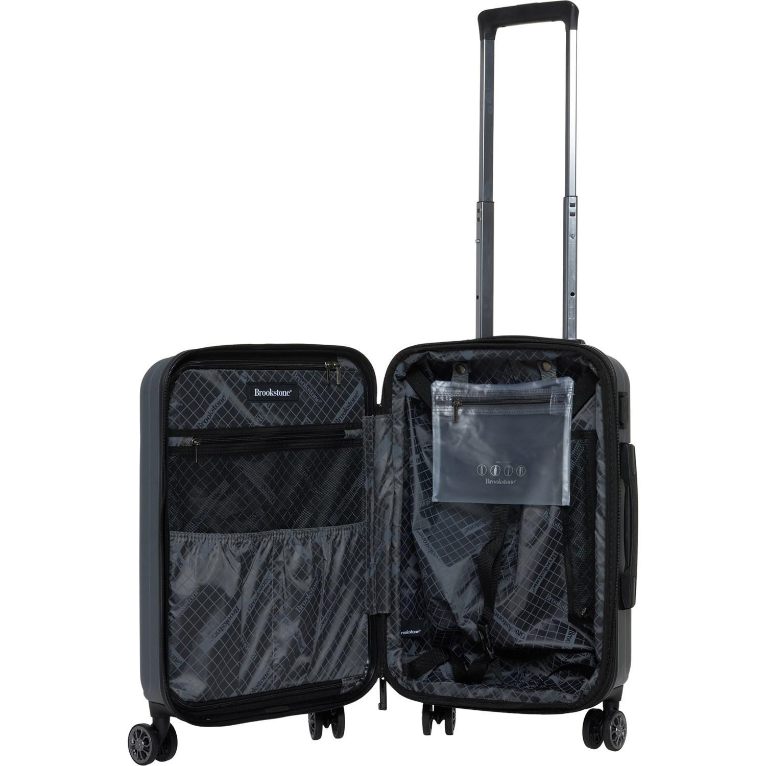 Brookstone 21” Nelson Carry-On Spinner Suitcase - Hardside, Expandable, Charcoal Product Image